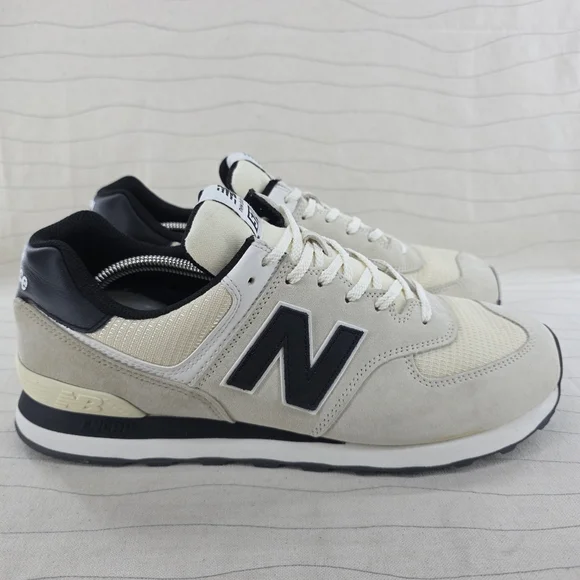 New Balance Mens 574 Macadamia Nut Beige Suede Shoes Sneaker ML574DW Size 13D - Picture 1 of 16